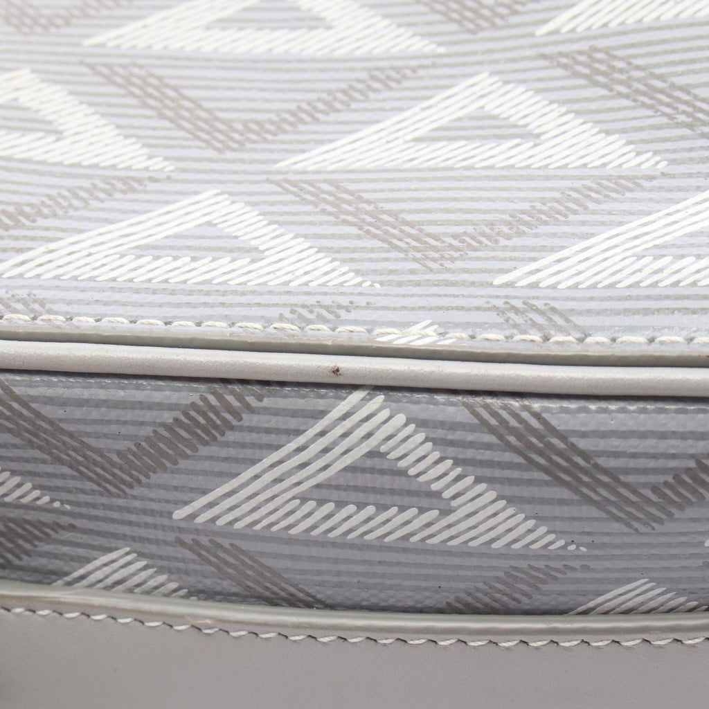 Dior Shoulder Bag CD Diamond Rango 22 Gray Canvas Leather CD — view 7