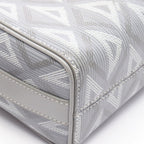 Dior Shoulder Bag CD Diamond Rango 22 Gray Canvas Leather CD — view 6
