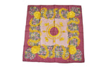 Celine Scarf Vintage Triomphe Chain Silk Pink Check