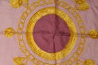 Celine Scarf Vintage Triomphe Chain Silk Pink Check — view 4