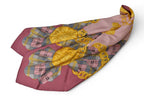 Celine Scarf Vintage Triomphe Chain Silk Pink Check — view 3