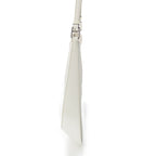 Prada Cles Au Leather Triangle Logo Shoulder Bag White — view 3