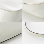 Prada Cles Au Leather Triangle Logo Shoulder Bag White — view 9