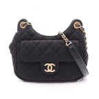 Chanel Shoulder Bag Quilted Small Hobo Black