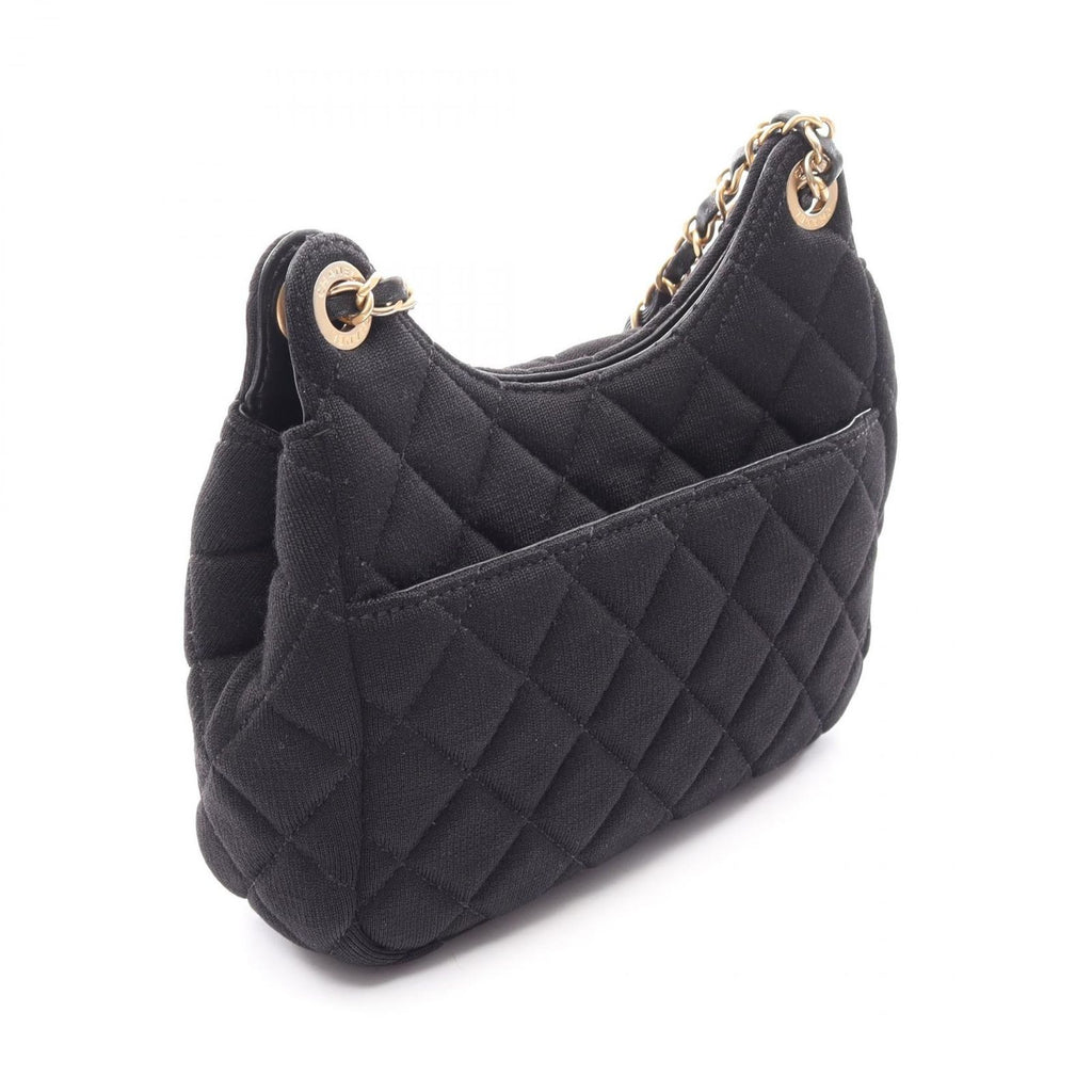 Chanel Shoulder Bag Quilted Small Hobo Black — view 2