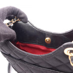 Chanel Shoulder Bag Quilted Small Hobo Black — view 8