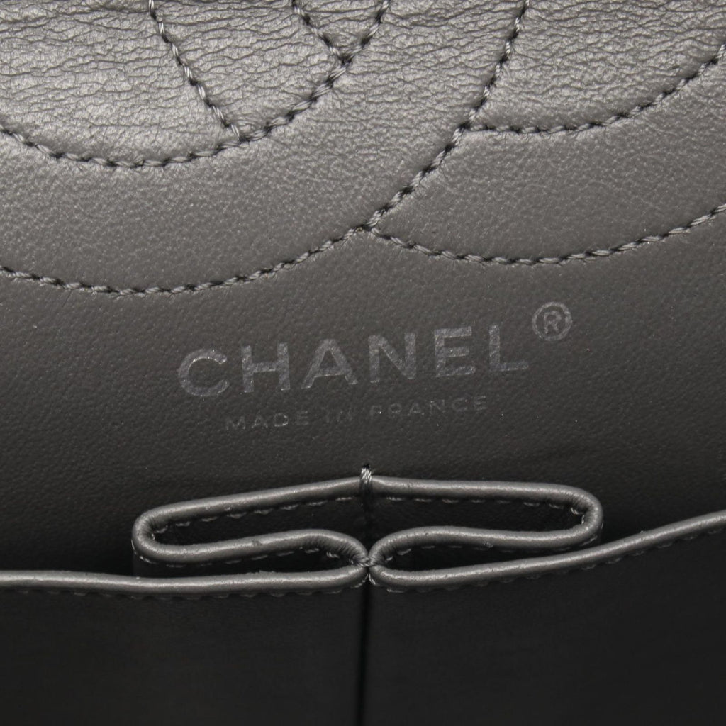 Chanel Shoulder Bag 2.55 Quilted Double Flap Gray Calf Chain — view 4