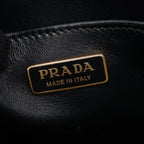 Prada Handbag Triangolo Jacquard Symbol Embroidery Mini 2-Way Black Beige — view 4