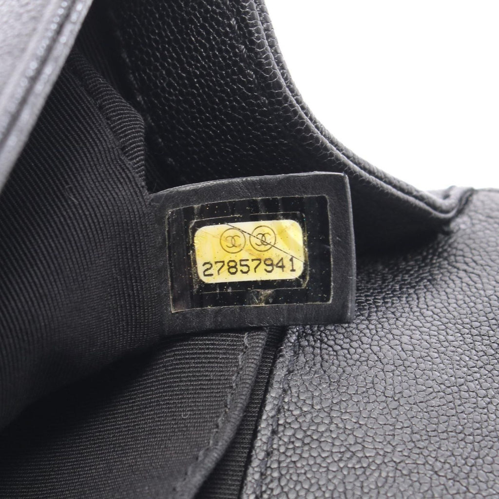 Chanel Shoulder Bag Boy Small Blanc Stitch Black Calf Boy Chain — view 5