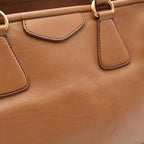Prada Handbag City Calf 2-Way Camel Leather — view 9