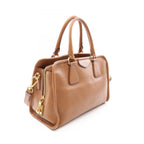 Prada Handbag City Calf 2-Way Camel Leather — view 2