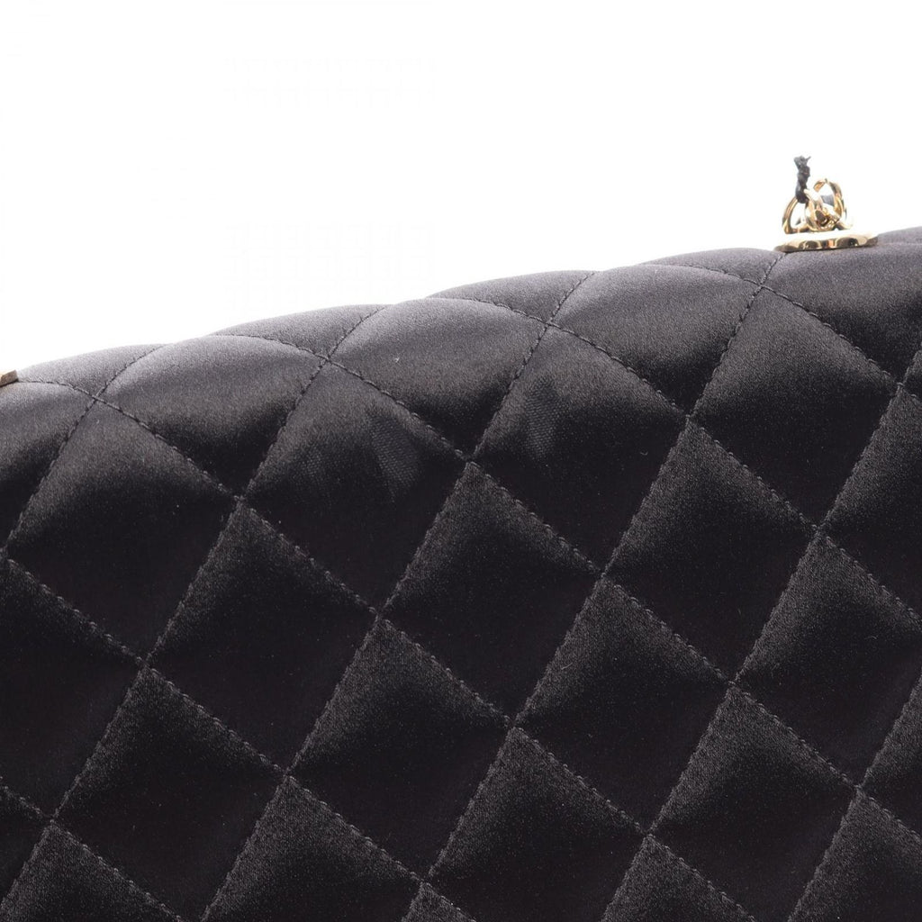 Chanel Shoulder Bag Mini Quilted Black Fabric Chain — view 7