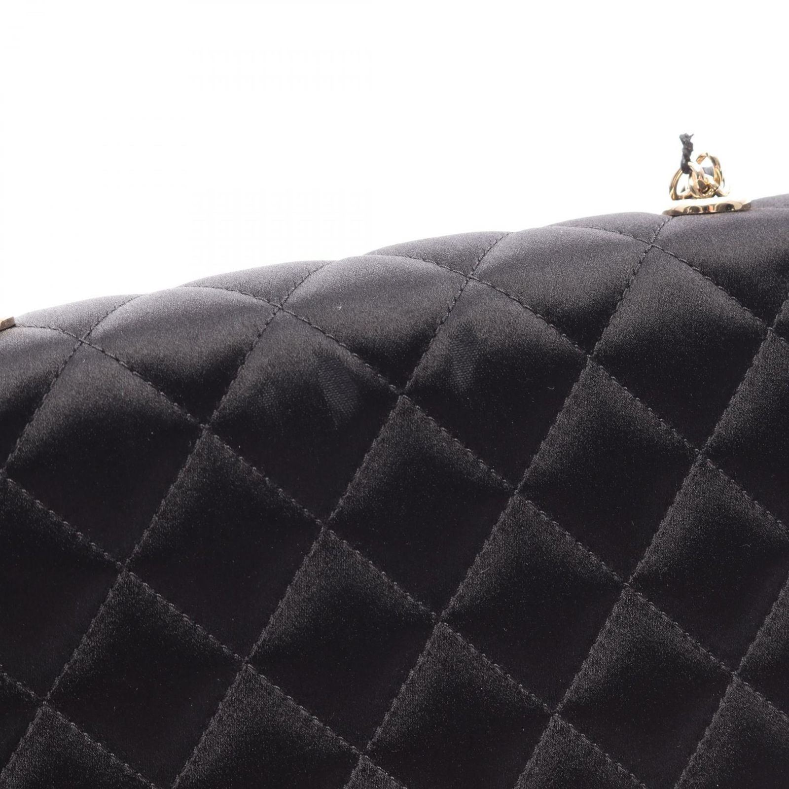 Chanel Shoulder Bag Mini Quilted Black Fabric Chain — view 7