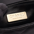 Chanel Shoulder Bag Mini Quilted Black Fabric Chain — view 4