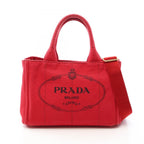 Prada Tote Canapa 2-Way Red Canvas