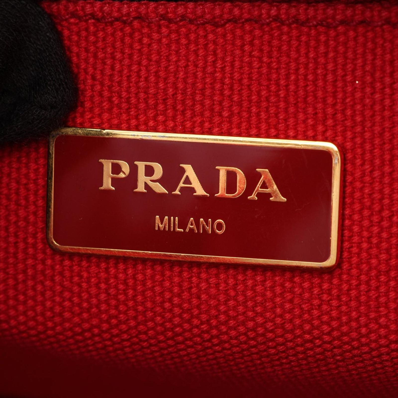 Prada Tote Canapa 2-Way Red Canvas — view 4