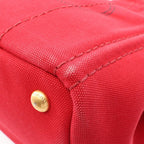 Prada Tote Canapa 2-Way Red Canvas — view 5