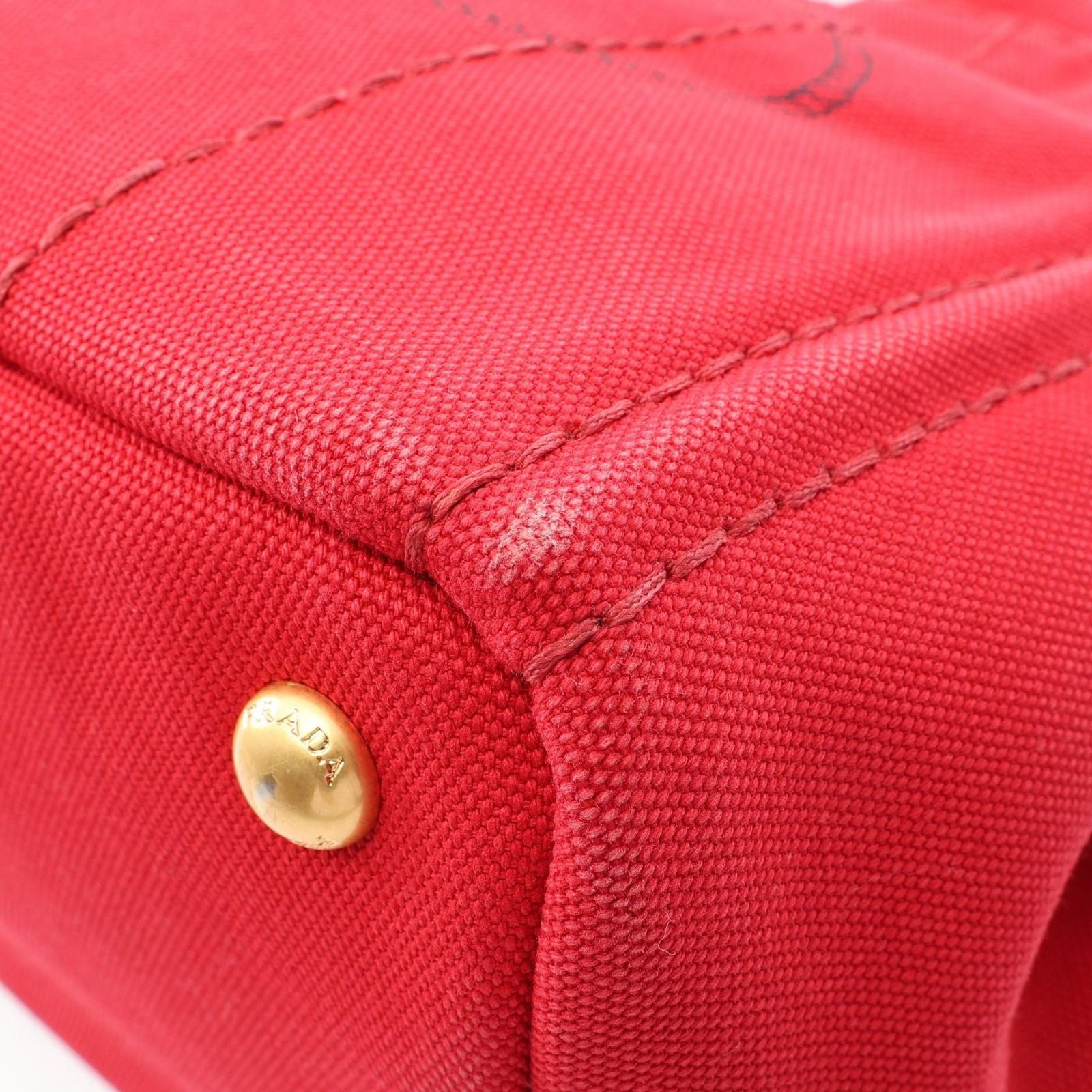 Prada Tote Canapa 2-Way Red Canvas — view 5