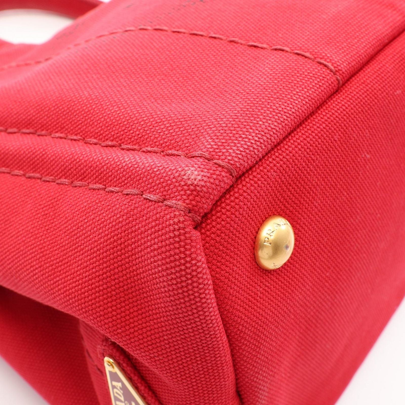 Prada Tote Canapa 2-Way Red Canvas — view 6