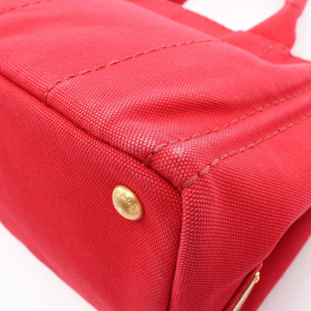 Prada Tote Canapa 2-Way Red Canvas — view 7
