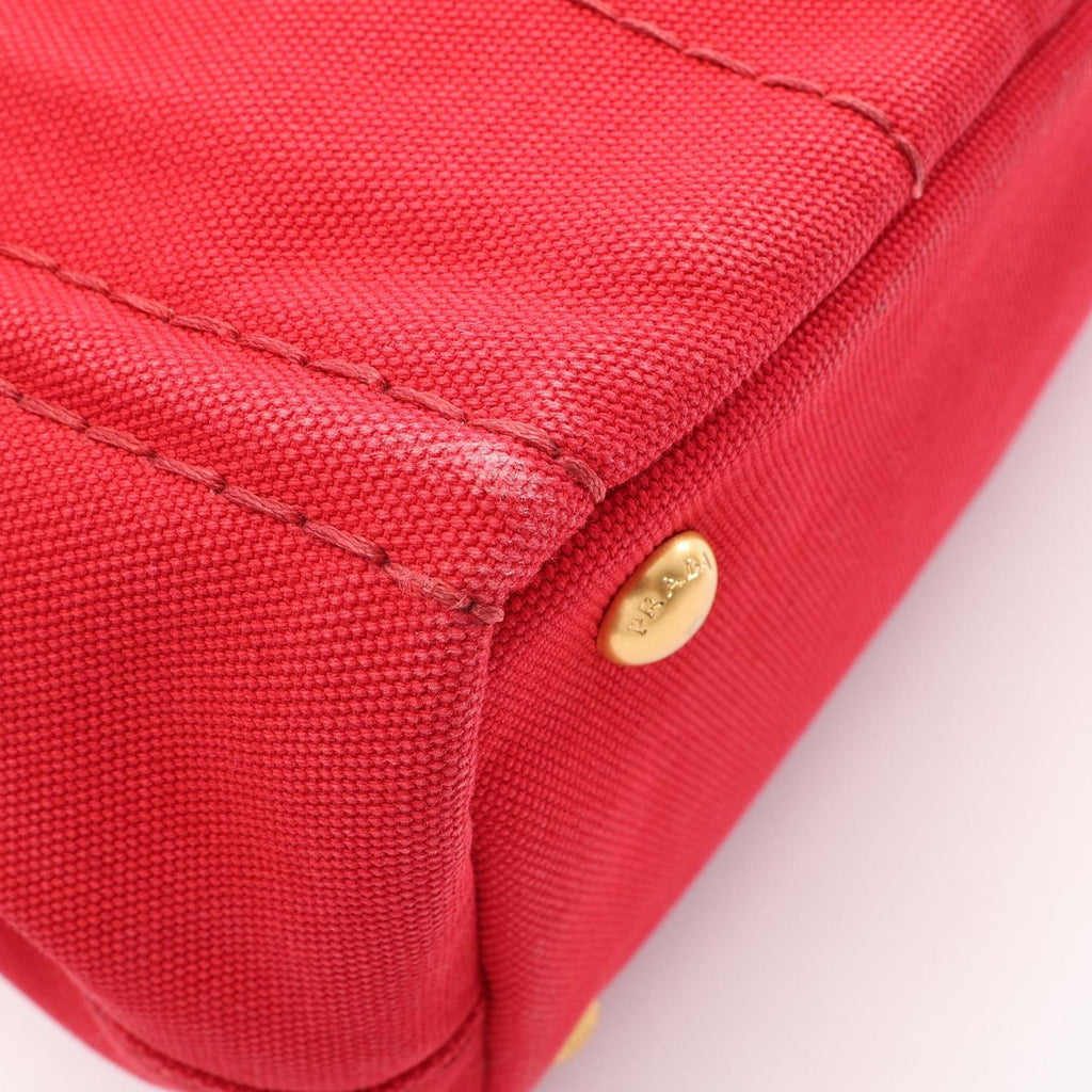 Prada Tote Canapa 2-Way Red Canvas — view 8