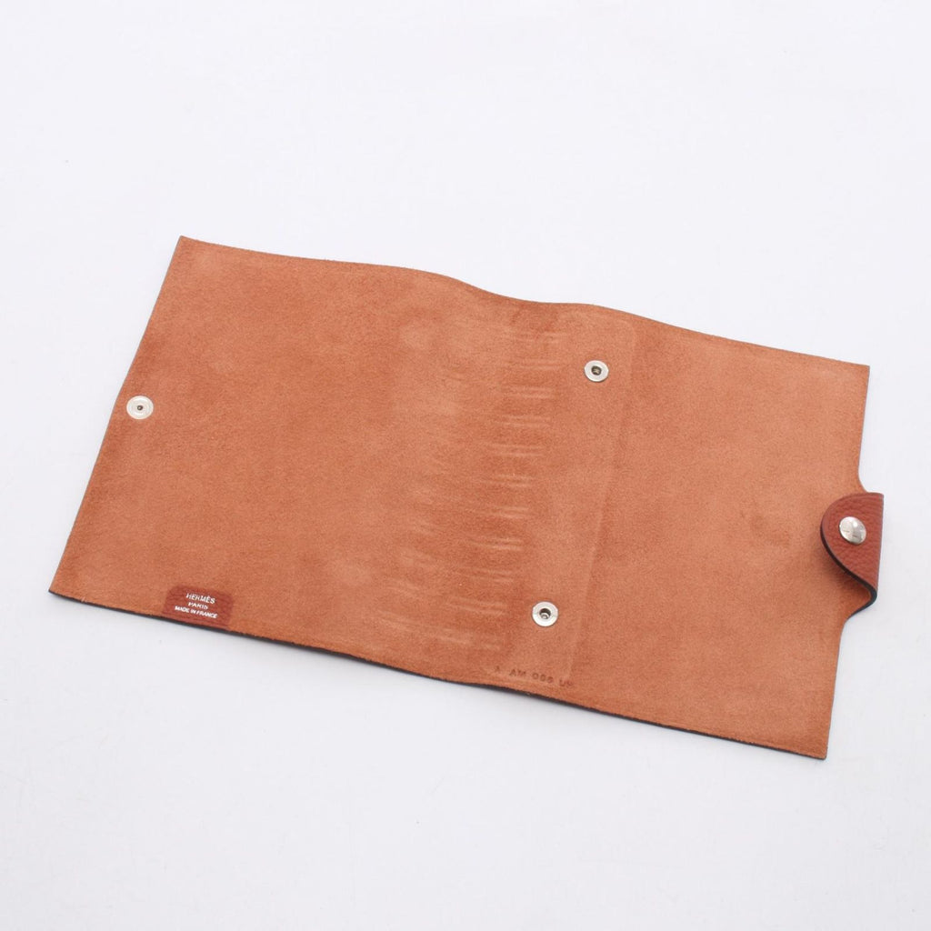 Hermes Notebook Cover Ulysse PM Brick Embossed Leather Agenda — view 3