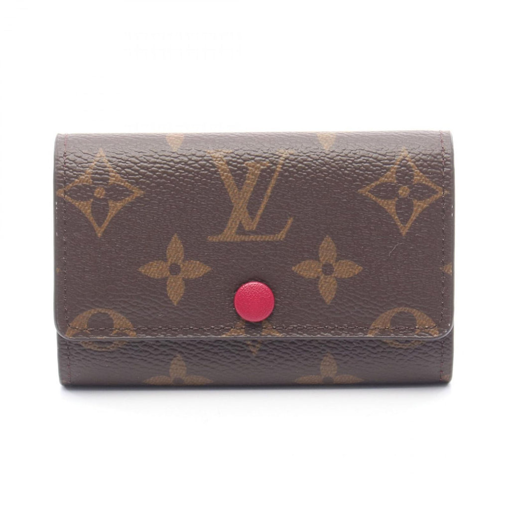 Louis Vuitton Key Case Multicles 6 Monogram Fuchsia 6 Rows Canvas Key Holder