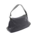 Chanel Shoulder Bag Logo Fringe Black Leather — view 2