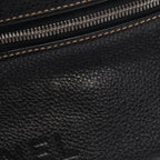 Chanel Shoulder Bag Logo Fringe Black Leather — view 8