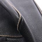 Chanel Shoulder Bag Logo Fringe Black Leather — view 7