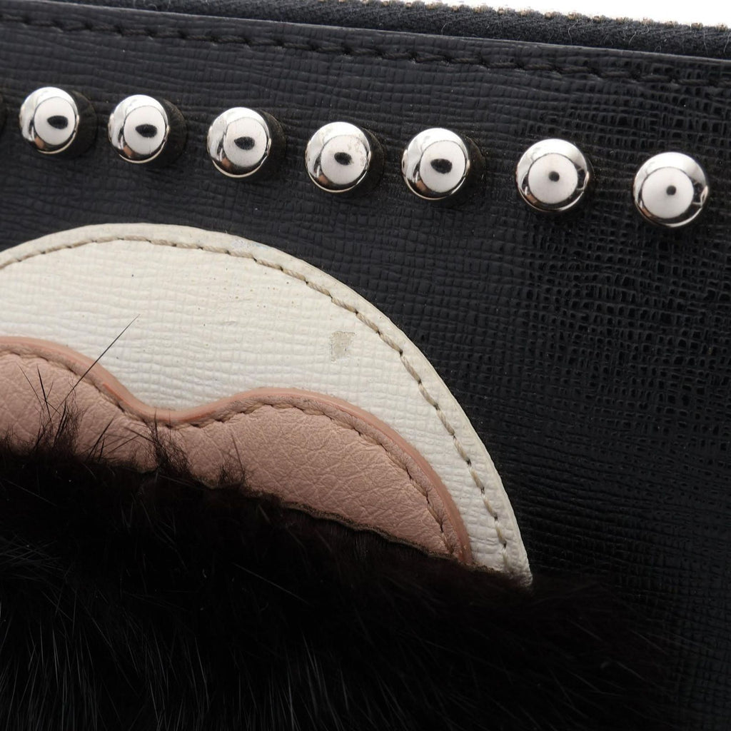 Fendi Clutch Karlito Black Leather Studs — view 6