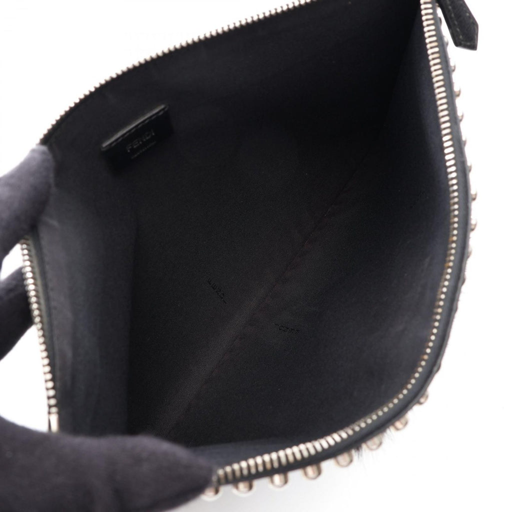 Fendi Clutch Karlito Black Leather Studs — view 3