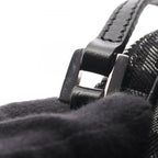 Fendi Shoulder Bag Zucchino Black Canvas Leather — view 7