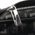 Fendi Shoulder Bag Zucchino Black Canvas Leather — view 6