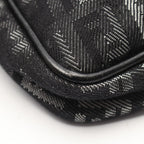 Fendi Shoulder Bag Zucchino Black Canvas Leather — view 5