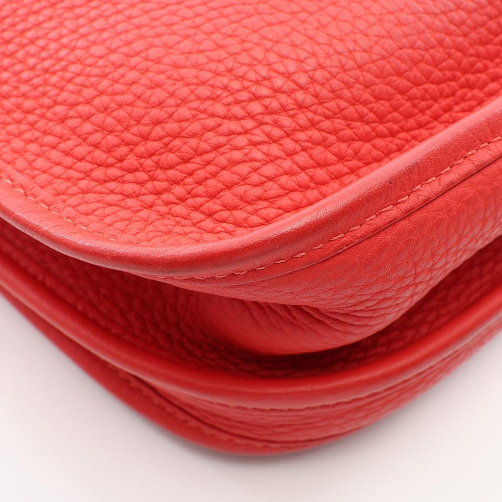 Hermes Shoulder Bag Evelyne 3 Trois PM Rouge Pivoine Leather — view 8