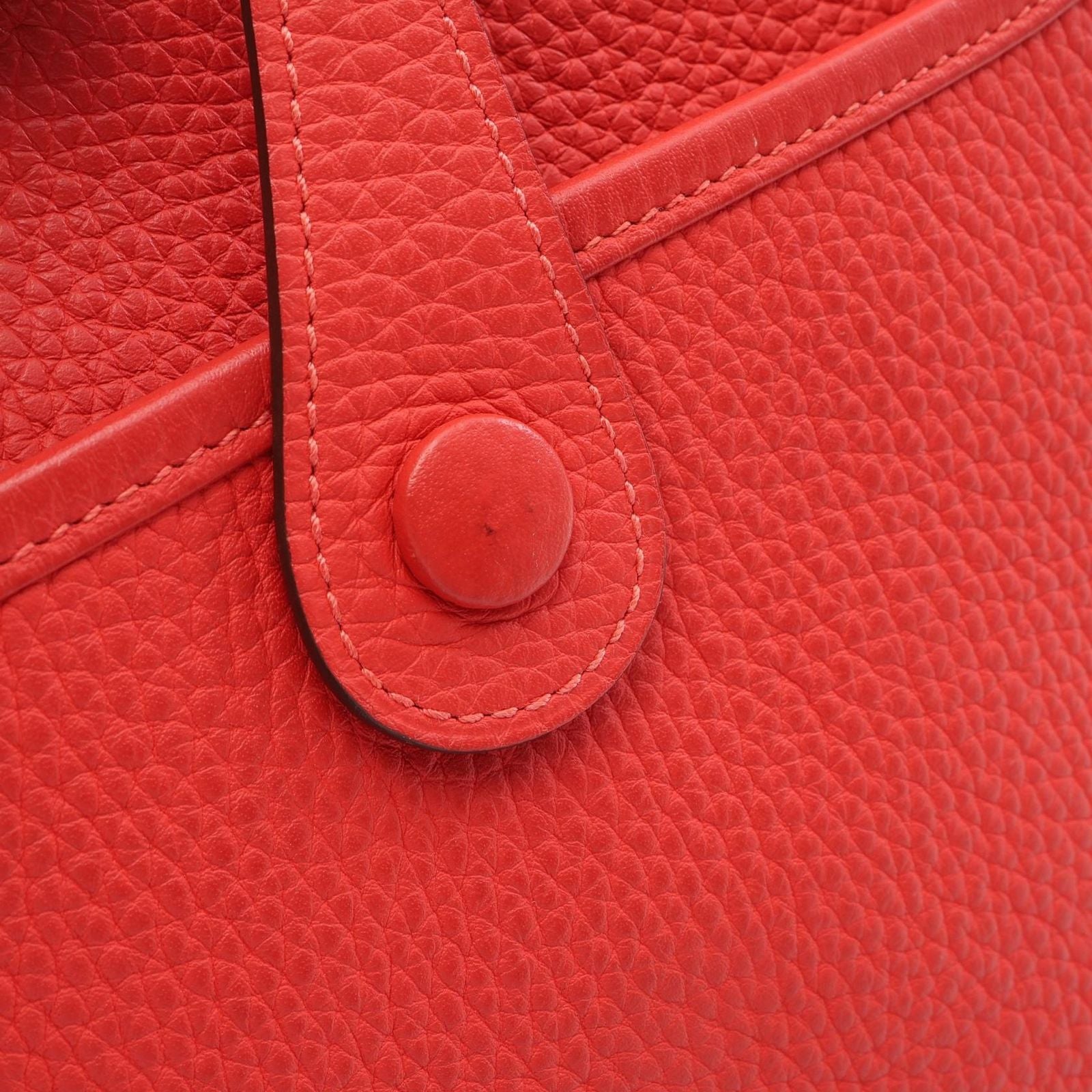 Hermes Shoulder Bag Evelyne 3 Trois PM Rouge Pivoine Leather — view 7