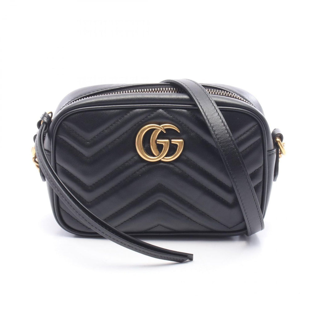 Gucci Shoulder Bag GG Marmont Quilted Black Leather Small