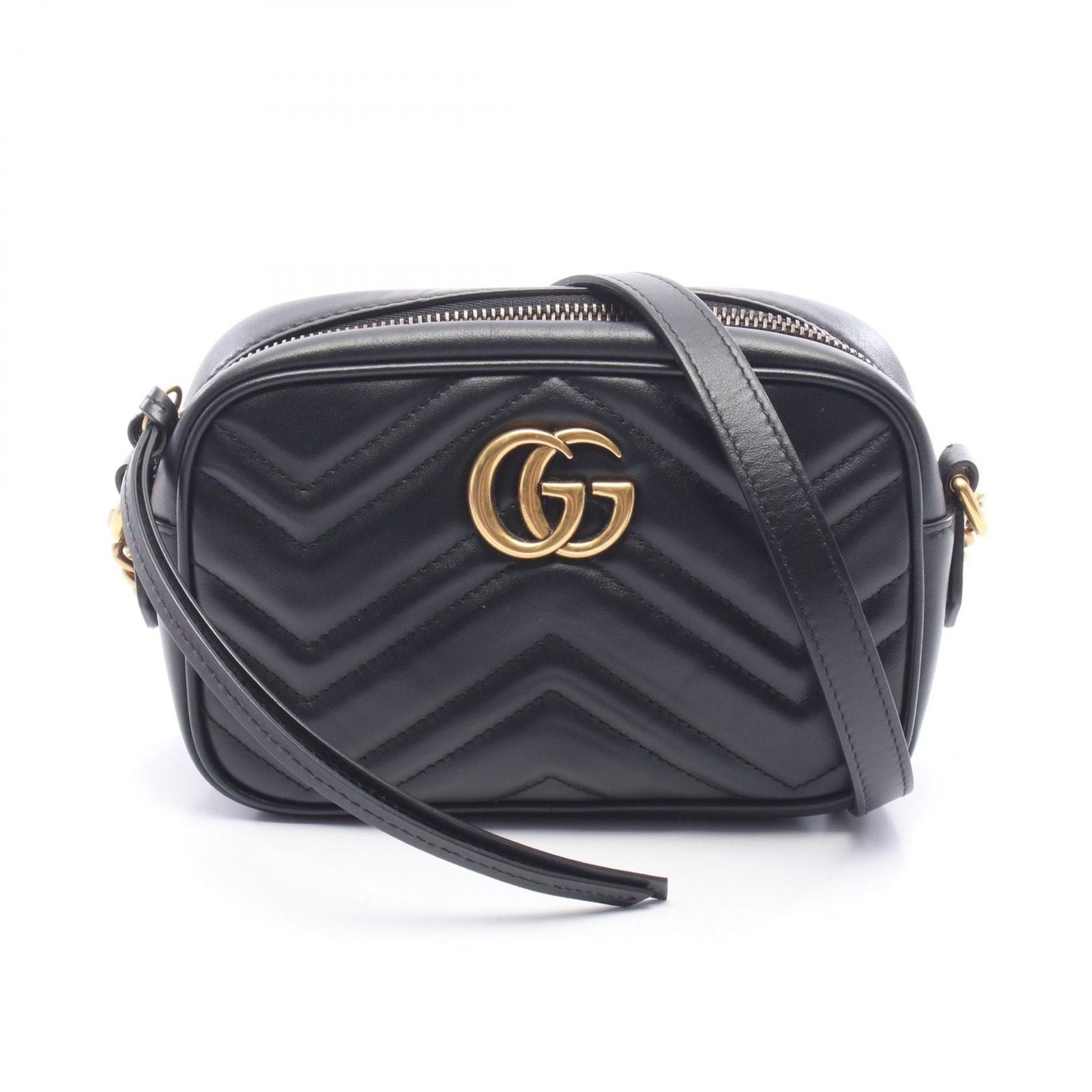 Gucci Shoulder Bag GG Marmont Quilted Black Leather Small
