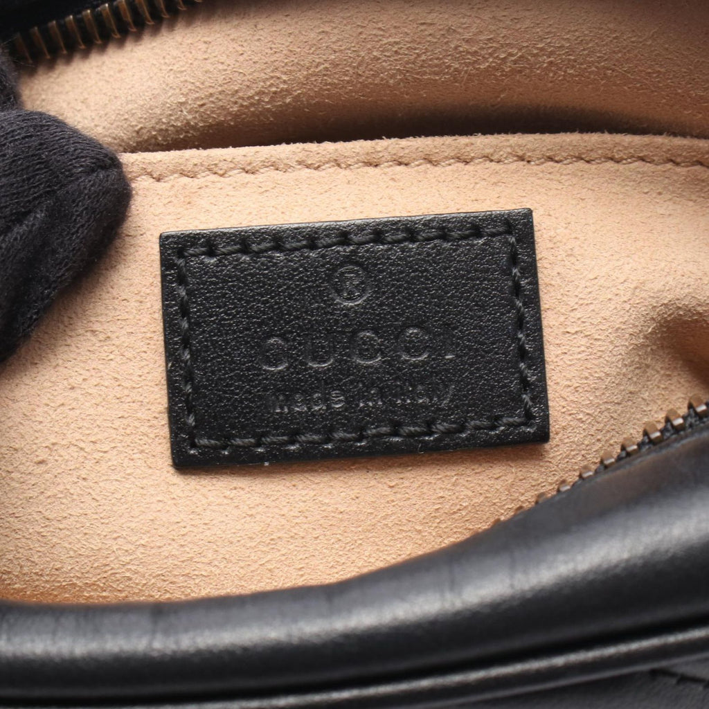Gucci Shoulder Bag GG Marmont Quilted Black Leather Small — view 4