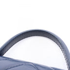 Chanel Shoulder Bag Blanc Stitch Top Handle 2-Way Navy Leather Flap — view 9