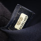 Chanel Shoulder Bag Blanc Stitch Top Handle 2-Way Navy Leather Flap — view 5