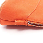 Hermes Pouch Bolide 15 Mini Orange 02 Canvas Leather — view 6