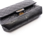Chanel Shoulder Bag 2.55 Quilted Double Flap Black Leather Chain — view 7