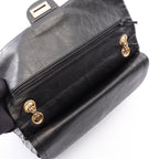 Chanel Shoulder Bag 2.55 Quilted Double Flap Black Leather Chain — view 9