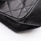 Chanel Shoulder Bag 2.55 Quilted Double Flap Black Leather Chain — view 8