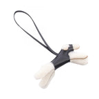 Hermes Charm Buddy Black Shearling Keychain — view 2
