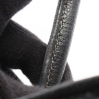 Hermes Tote Garden Party PM Bolduc Ribbon Christmas Limited Ecru Black Canvas — view 9