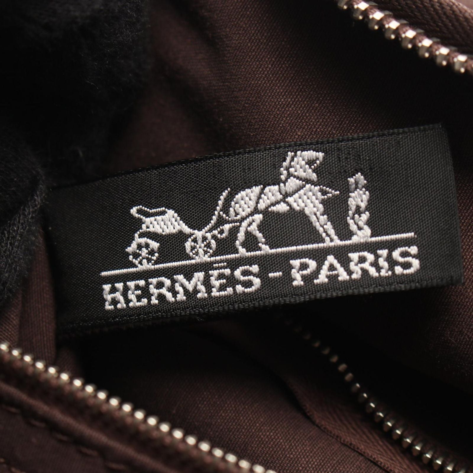 Hermes Handbag Acapulco PM Dark Brown Canvas — view 4