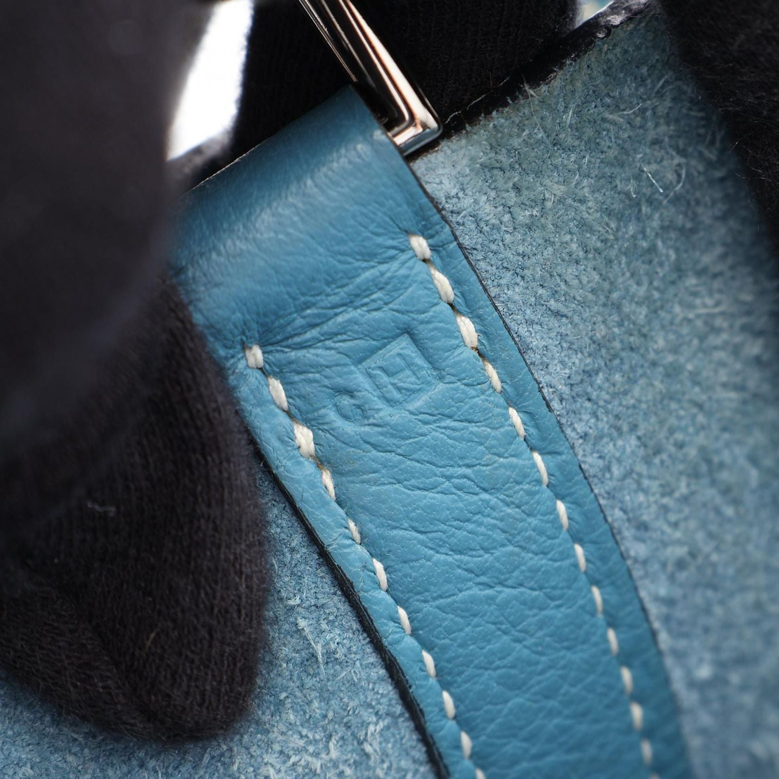 Hermes Handbag Picotin PM Blue Jean Leather — view 5